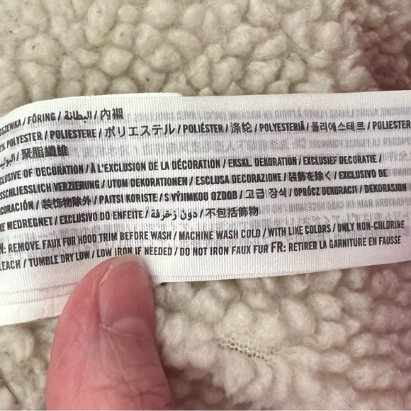 Abercrombie & Fitch Sherpa Lined Hooded Utility Coat Parka Size Small - Picture 14 of 16